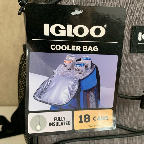 Igloo Black and Gray Backpack Cooler NWT - Picture 2 of 10
